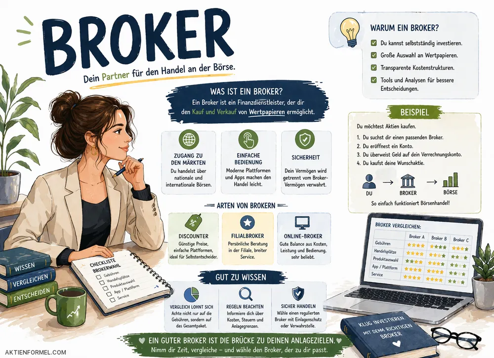 Broker einfach erklärt – dein Zugang zur Börse über einen Online-Broker