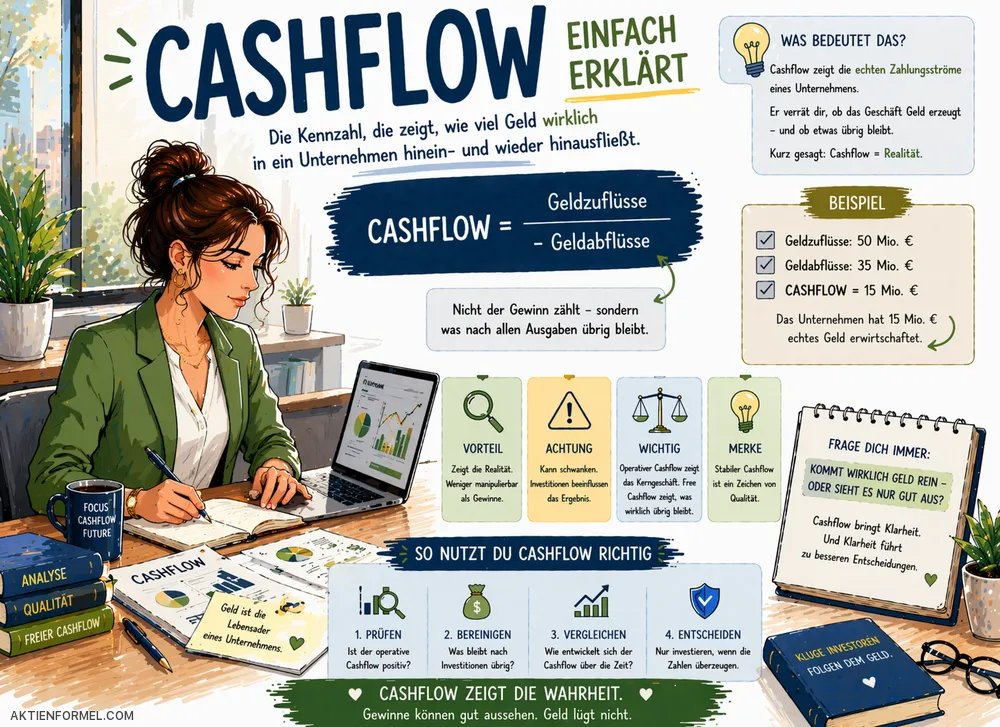 Cashflow einfach erklärt – wie viel Geld ein Unternehmen tatsächlich erwirtschaftet