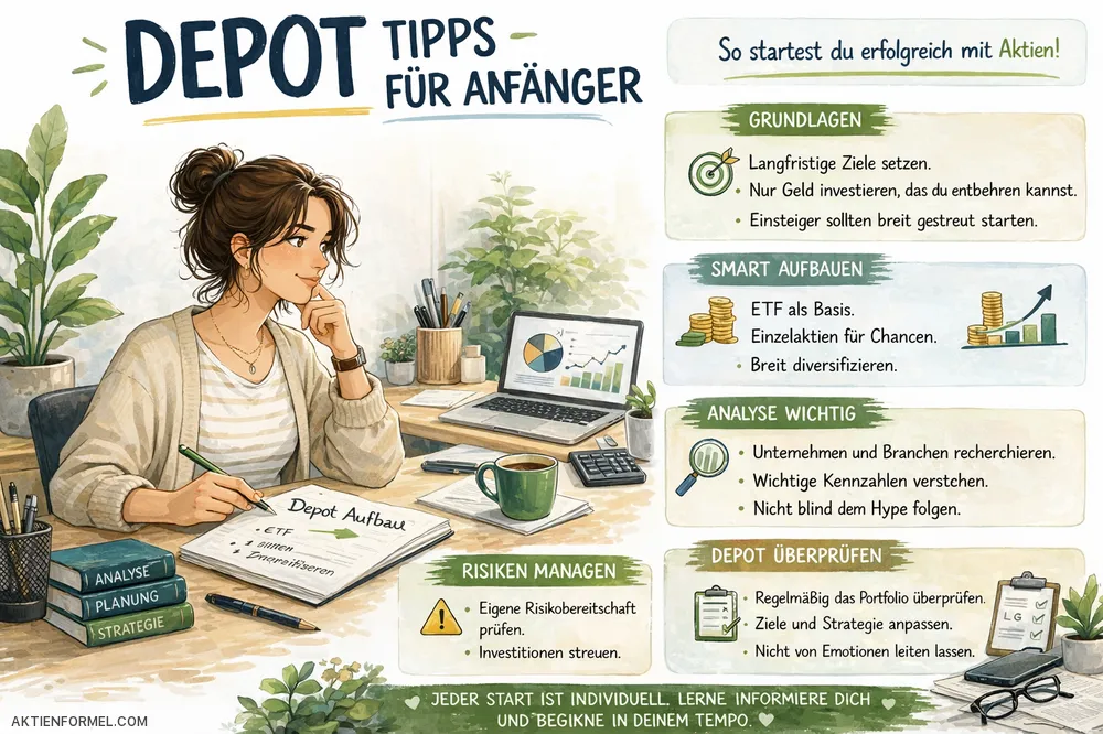 Depot einfach erklärt als Grundlage für Aktien, ETFs und langfristigen Vermögensaufbau