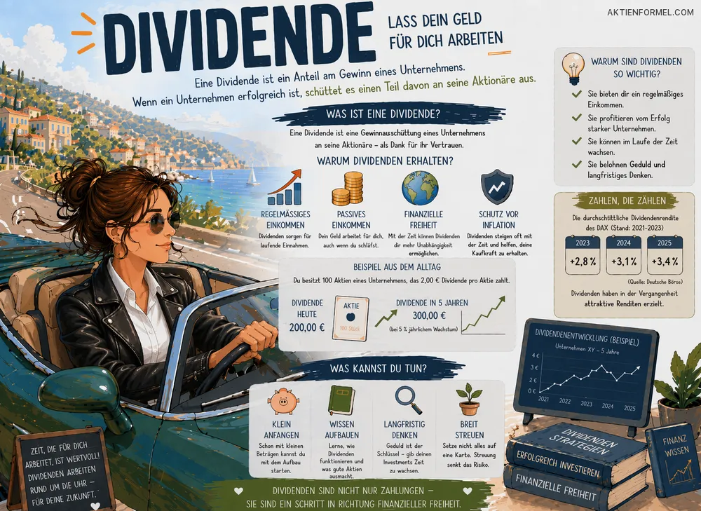 Dividende bei Aktien einfach erklärt – Auszahlung von Unternehmensgewinnen