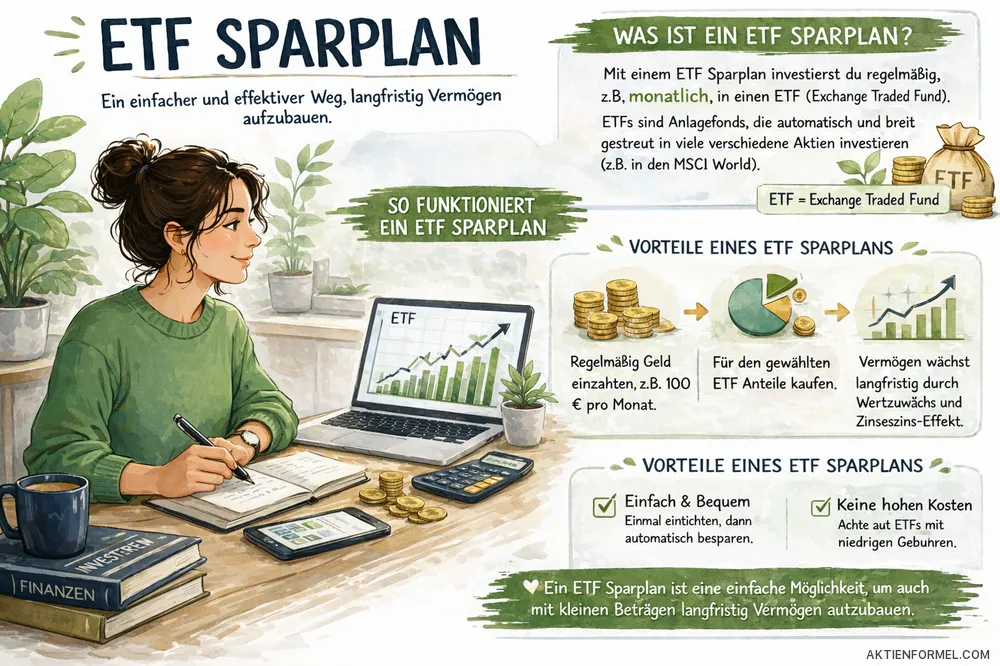ETF Sparplan einfach erklärt – regelmäßig Vermögen aufbauen