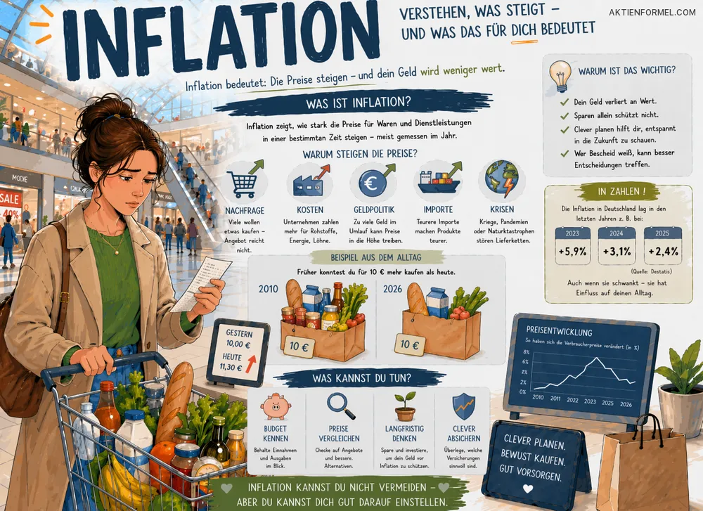 Inflation und Aktien einfach erklärt – was steigende Preise für Anleger bedeuten