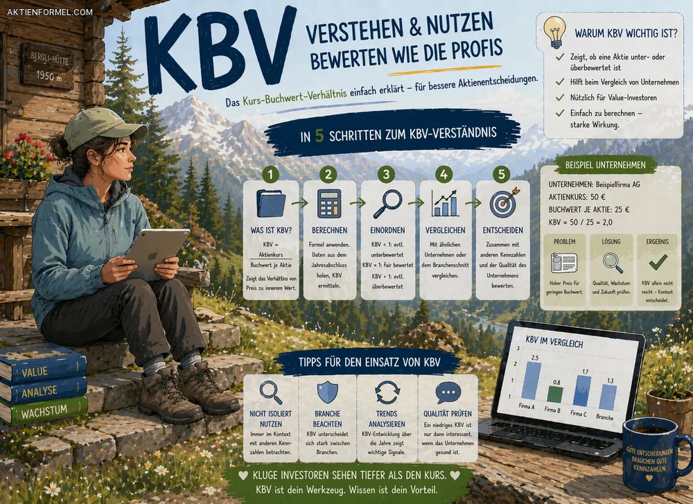 KBV einfach erklärt – so hilft dir das Kurs-Buchwert-Verhältnis bei der Bewertung von Aktien