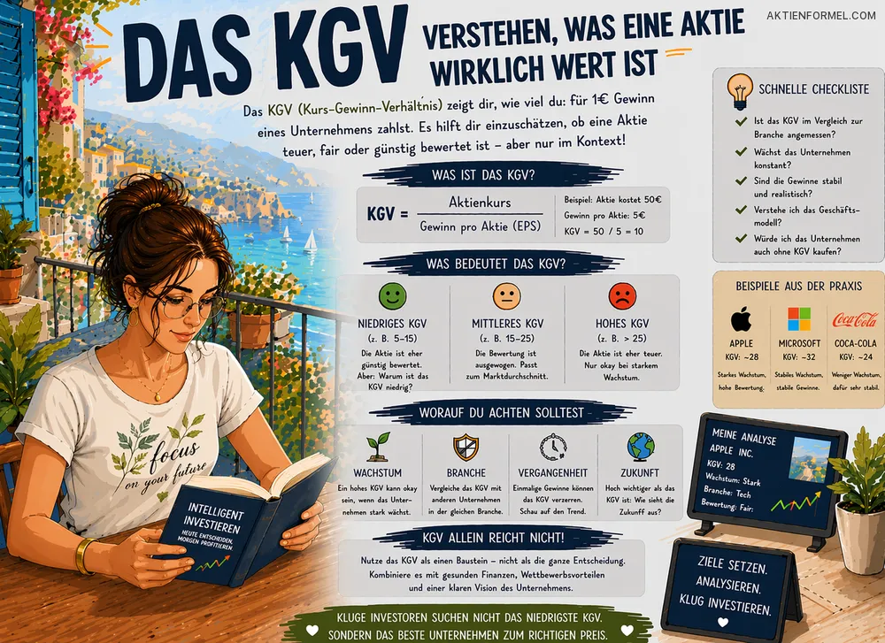 KGV einfach erklärt – wie das Kurs-Gewinn-Verhältnis Aktien bewertet