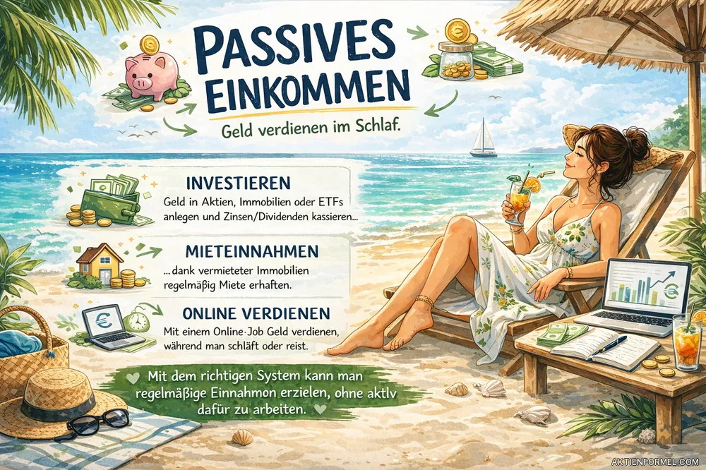 Passives Einkommen mit Aktien aufbauen – Dividenden, ETFs und langfristiger Vermögensaufbau einfach erklärt