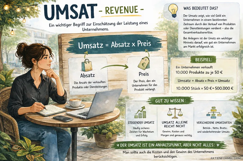 Umsatz bei Aktien einfach erklärt – Erlöse eines Unternehmens verstehen